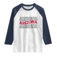 Retro Arizona Lover Raglan Shirt Groovy Typography Vintage 70s State