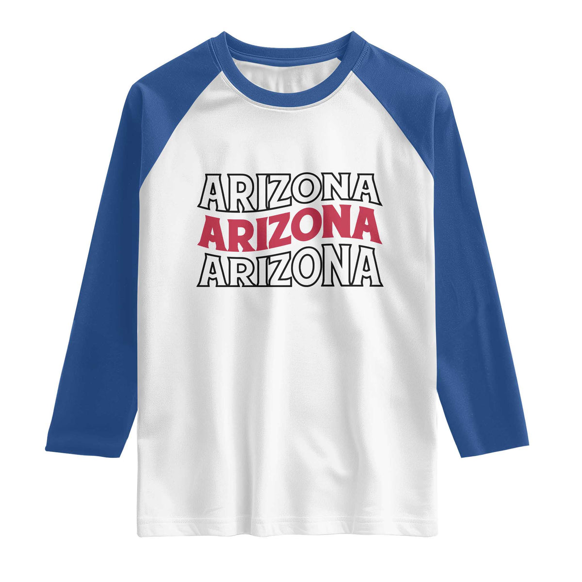 Retro Arizona Lover Raglan Shirt Groovy Typography Vintage 70s State
