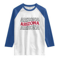 Retro Arizona Lover Raglan Shirt Groovy Typography Vintage 70s State