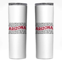 Retro Arizona Lover Skinny Tumbler Groovy Typography Vintage 70s State
