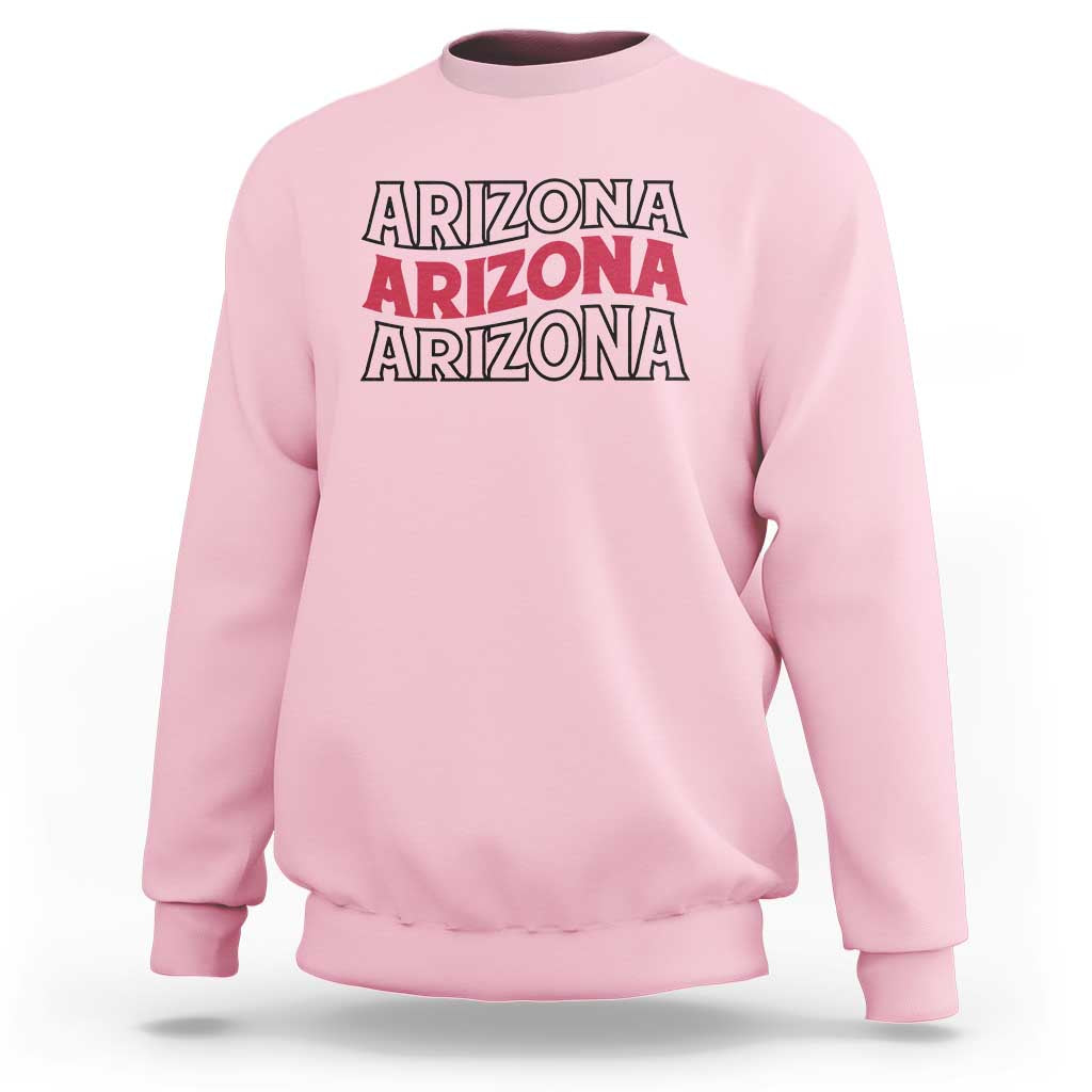 Retro Arizona Lover Sweatshirt Groovy Typography Vintage 70s State
