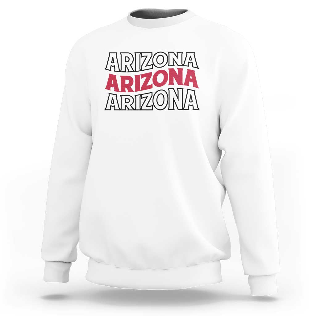 Retro Arizona Lover Sweatshirt Groovy Typography Vintage 70s State