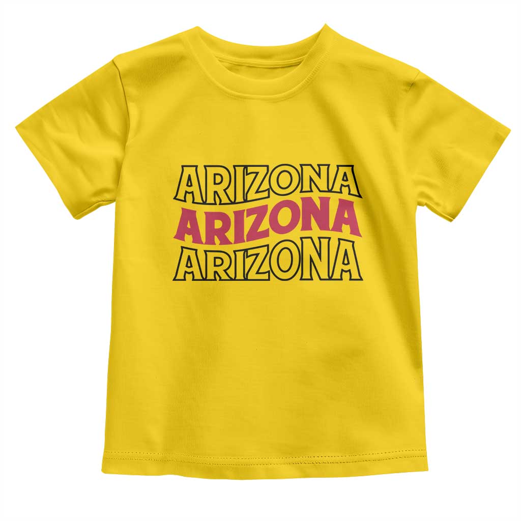 Retro Arizona Lover Toddler T Shirt Groovy Typography Vintage 70s State