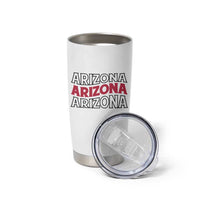 Retro Arizona Lover Tumbler Cup Groovy Typography Vintage 70s State