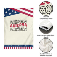 Retro Arizona Lover Garden Flag Groovy Typography Vintage 70s State