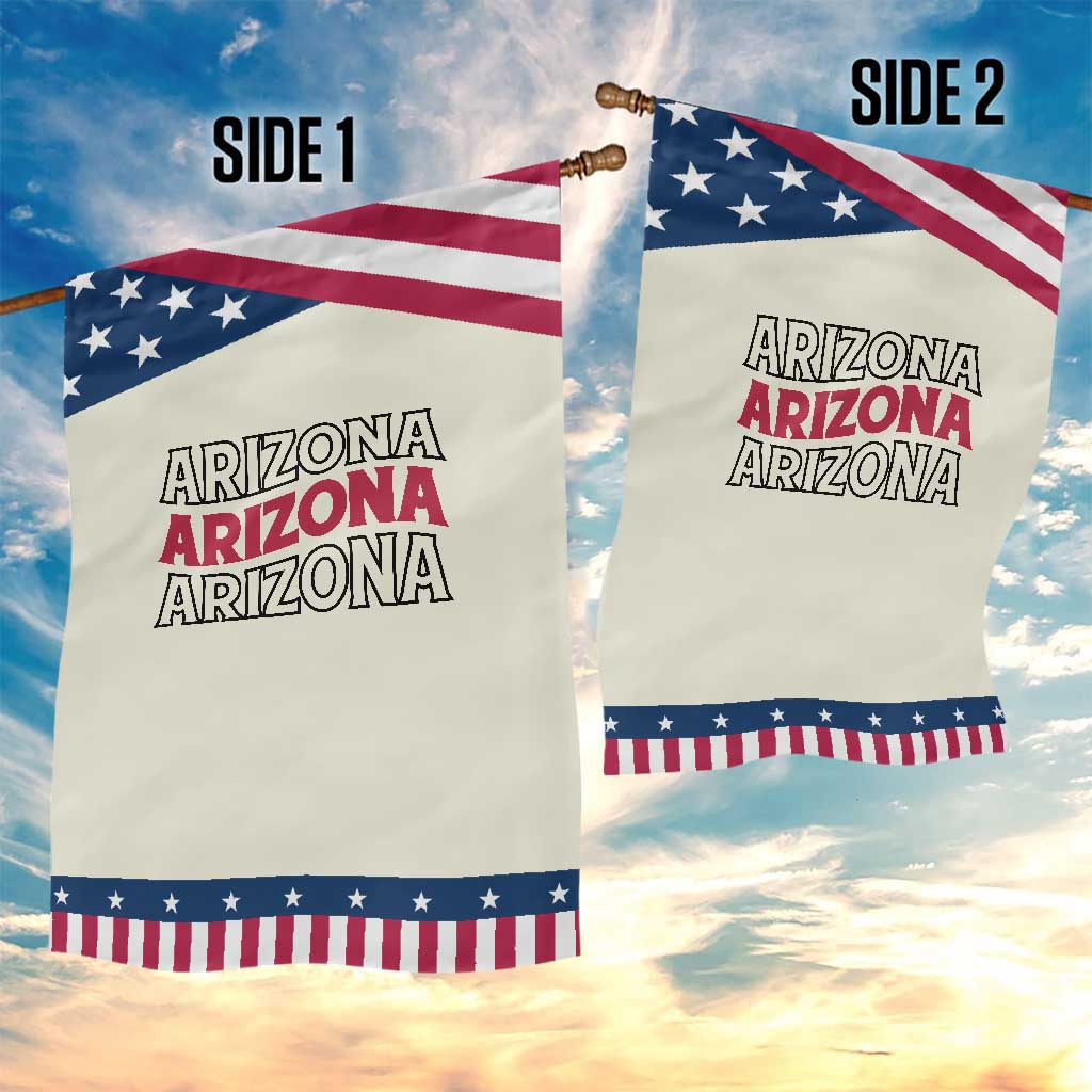 Retro Arizona Lover Garden Flag Groovy Typography Vintage 70s State