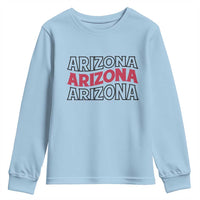 Retro Arizona Lover Youth Sweatshirt Groovy Typography Vintage 70s State