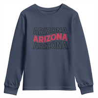 Retro Arizona Lover Youth Sweatshirt Groovy Typography Vintage 70s State