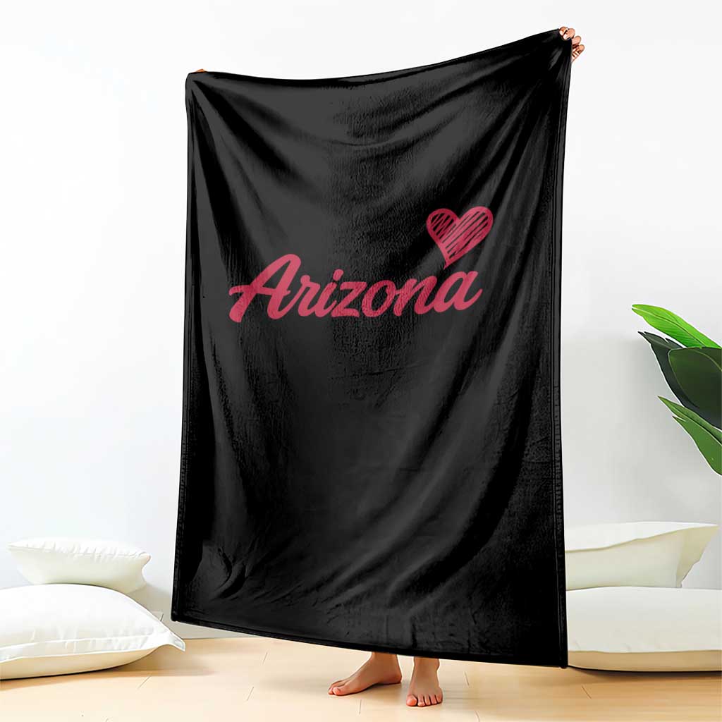 Arizona State Pride Throw Blanket Clean Word Art Minimalist Graphic