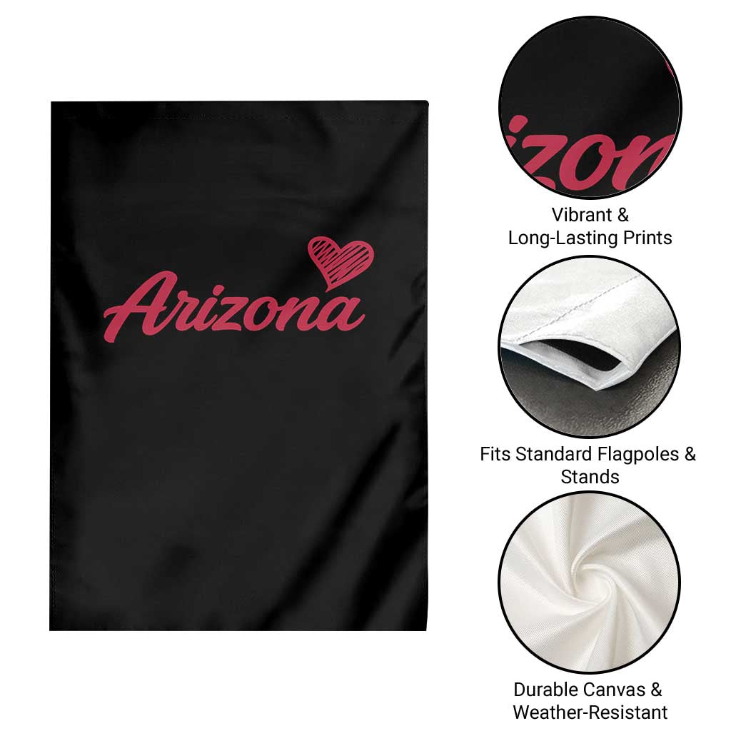 Arizona State Pride Garden Flag Clean Word Art Minimalist Graphic