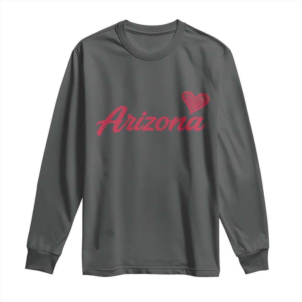 Arizona State Pride Long Sleeve Shirt Clean Word Art Minimalist Graphic