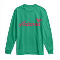 Arizona State Pride Long Sleeve Shirt Clean Word Art Minimalist Graphic