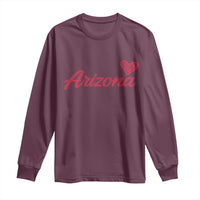 Arizona State Pride Long Sleeve Shirt Clean Word Art Minimalist Graphic
