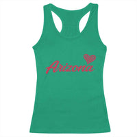 Arizona State Pride Racerback Tank Top Clean Word Art Minimalist Graphic