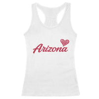 Arizona State Pride Racerback Tank Top Clean Word Art Minimalist Graphic