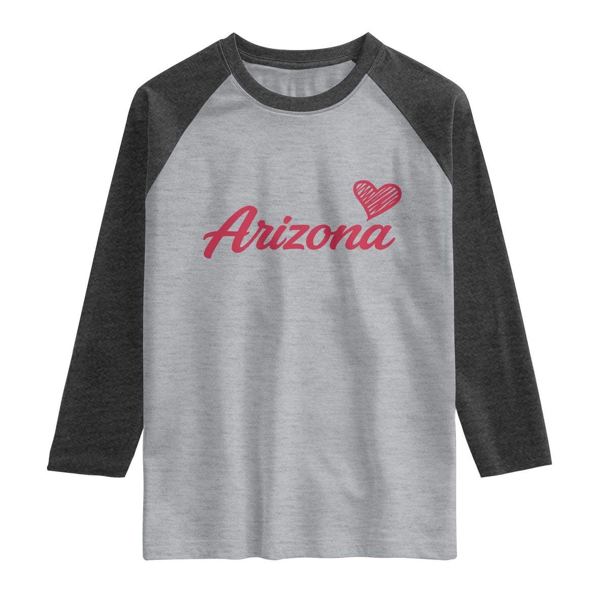 Arizona State Pride Raglan Shirt Clean Word Art Minimalist Graphic