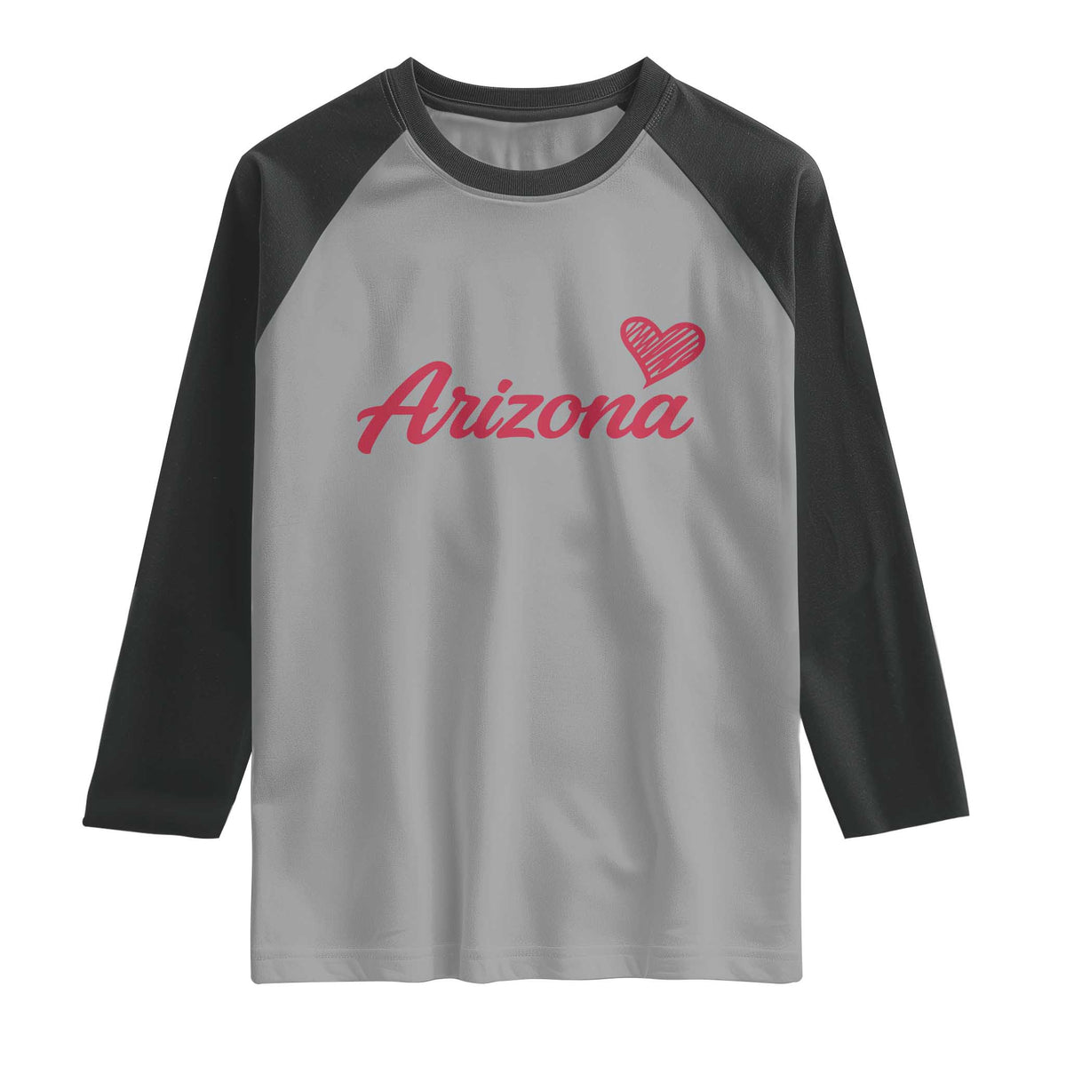 Arizona State Pride Raglan Shirt Clean Word Art Minimalist Graphic