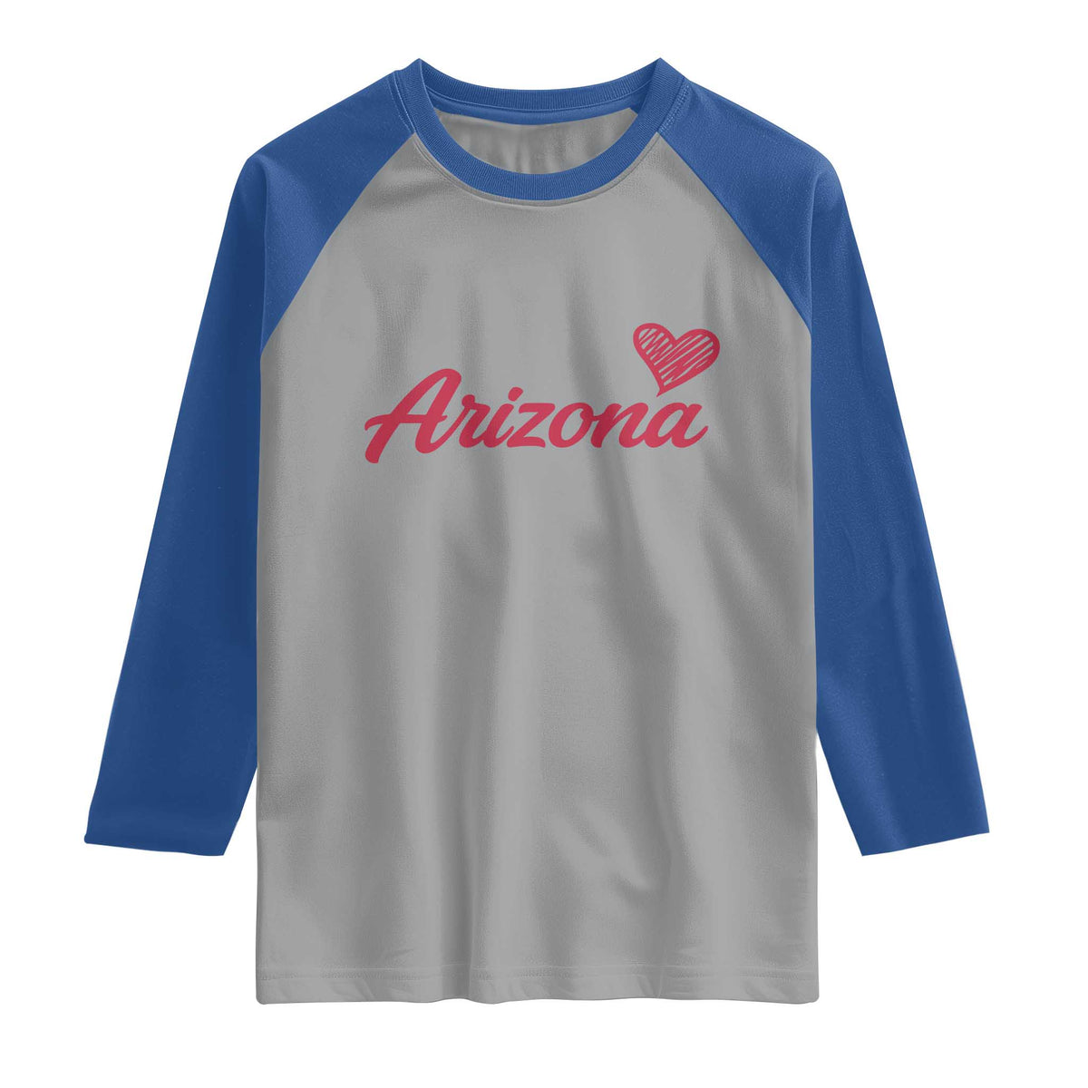 Arizona State Pride Raglan Shirt Clean Word Art Minimalist Graphic