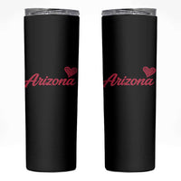 Arizona State Pride Skinny Tumbler Clean Word Art Minimalist Graphic