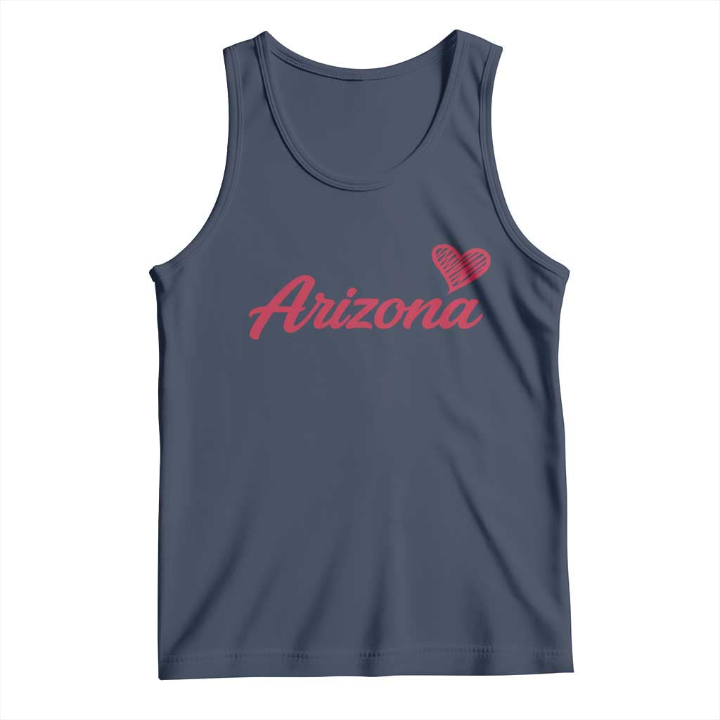 Arizona State Pride Tank Top Clean Word Art Minimalist Graphic