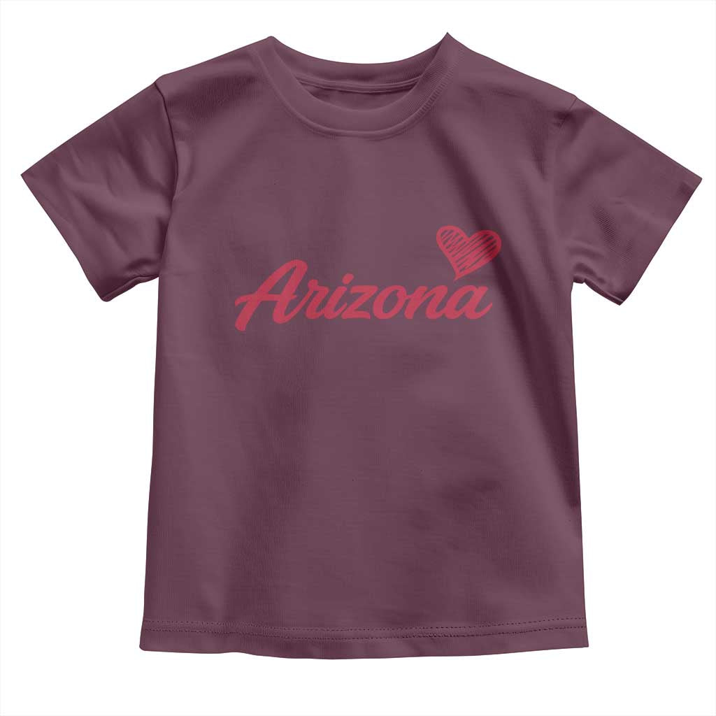 Arizona State Pride Toddler T Shirt Clean Word Art Minimalist Graphic