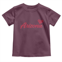 Arizona State Pride Toddler T Shirt Clean Word Art Minimalist Graphic