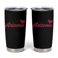 Arizona State Pride Tumbler Cup Clean Word Art Minimalist Graphic