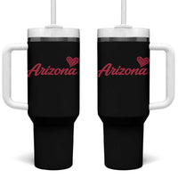 Arizona State Pride Tumbler With Handle Clean Word Art Minimalist Graphic