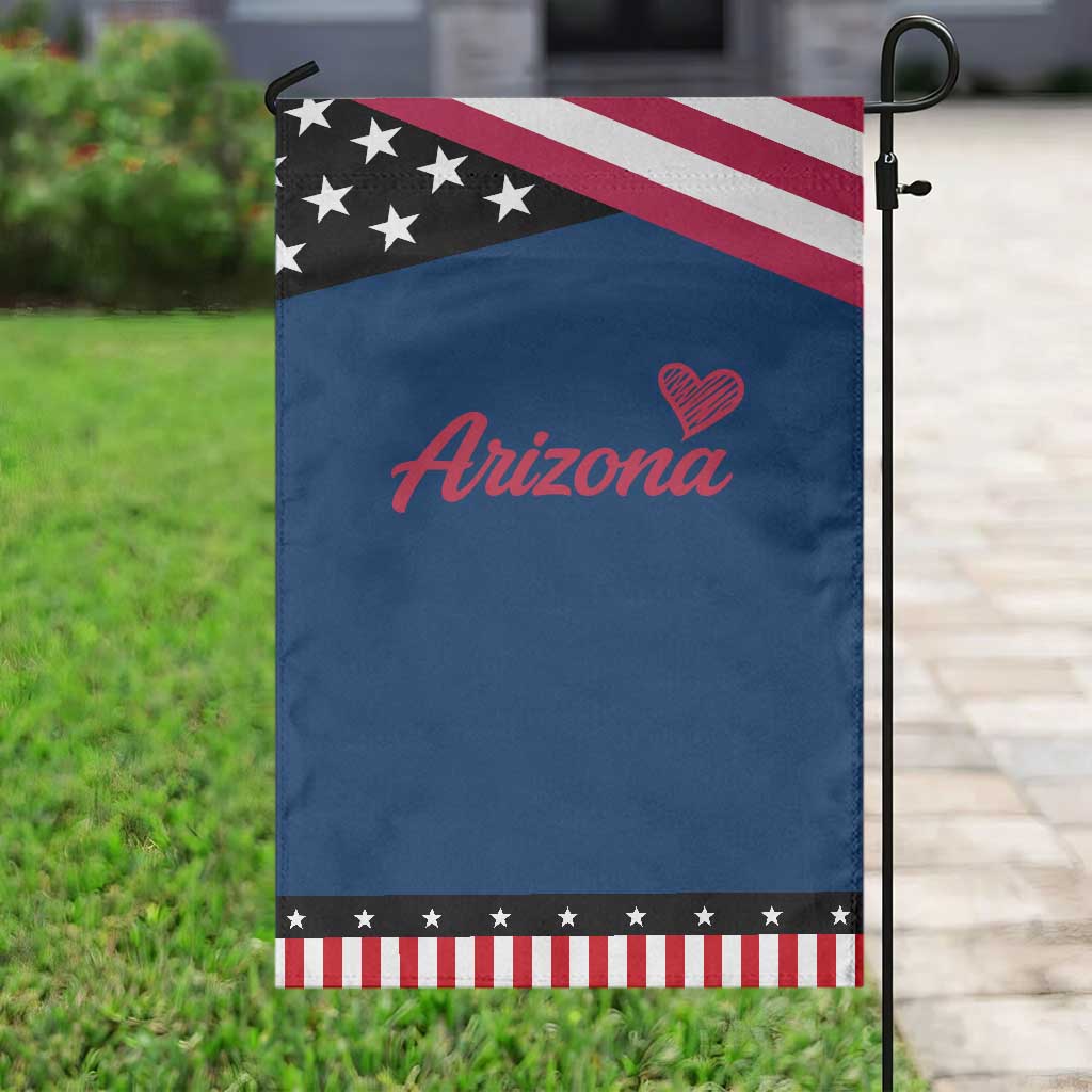Arizona State Pride Garden Flag Clean Word Art Minimalist Graphic