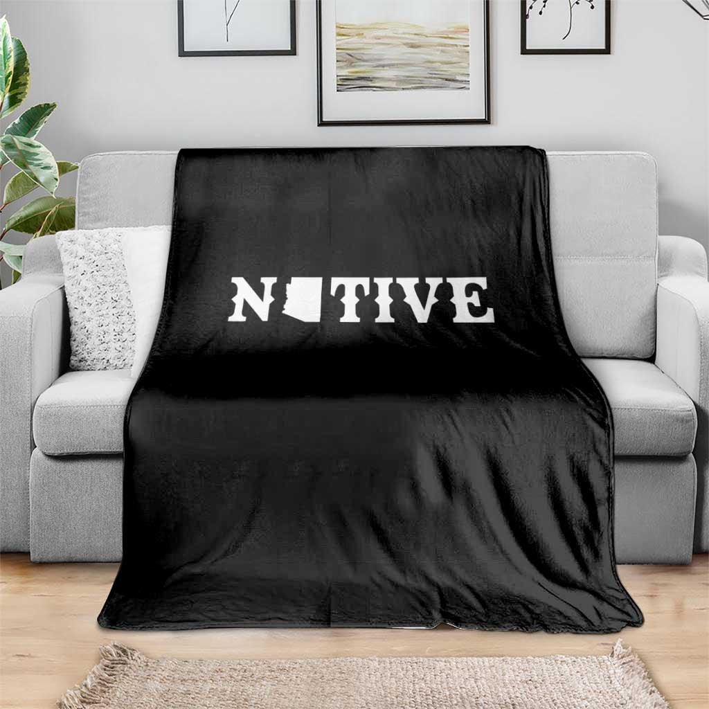 Local Arizona Native Throw Blanket AZ State Map Pride Gift