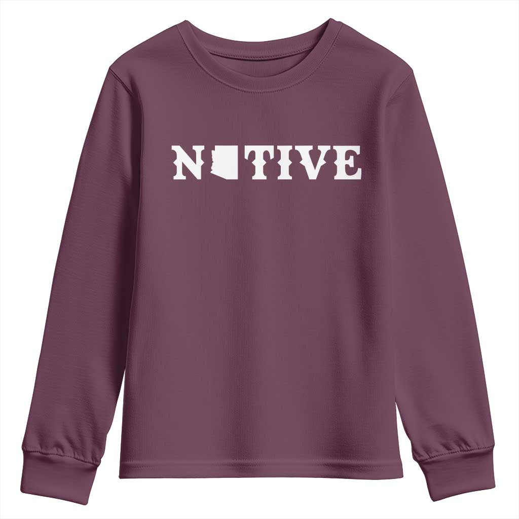 Local Arizona Native Youth Sweatshirt AZ State Map Pride Gift