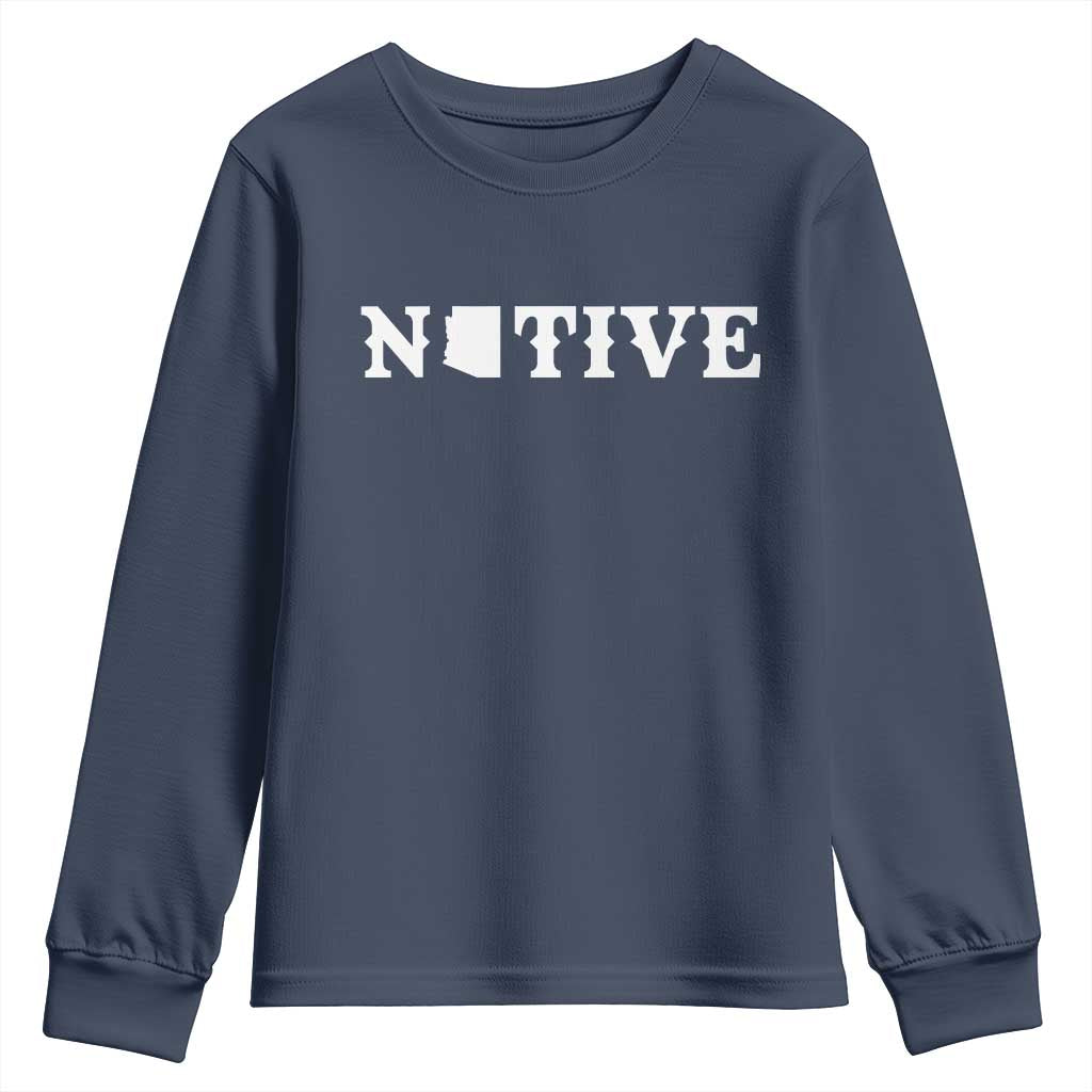 Local Arizona Native Youth Sweatshirt AZ State Map Pride Gift