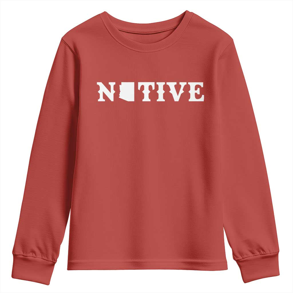 Local Arizona Native Youth Sweatshirt AZ State Map Pride Gift