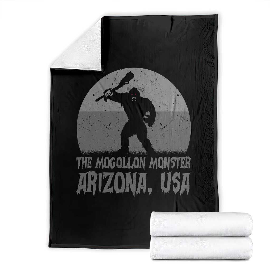 The Mogollon Monster Arizona Bigfoot Throw Blanket Vintage Cryptid Folklore