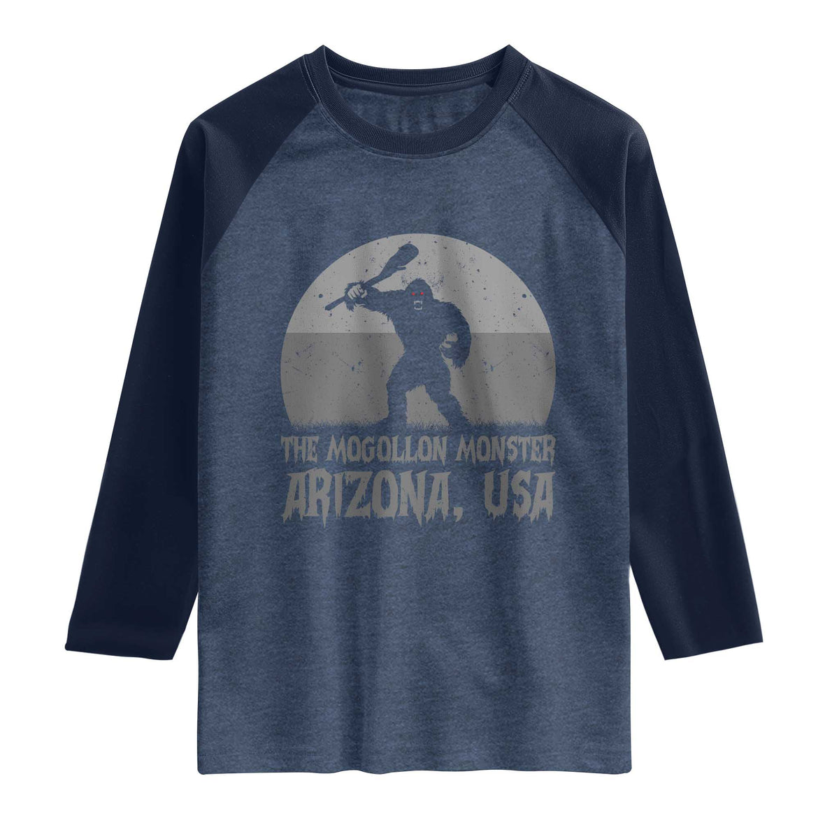 The Mogollon Monster Arizona Bigfoot Raglan Shirt Vintage Cryptid Folklore