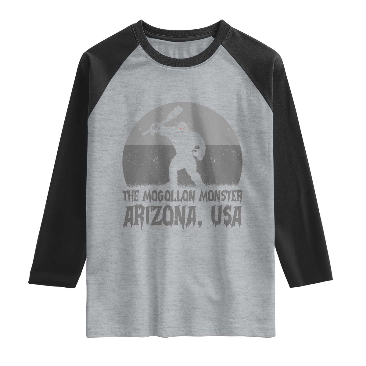 The Mogollon Monster Arizona Bigfoot Raglan Shirt Vintage Cryptid Folklore