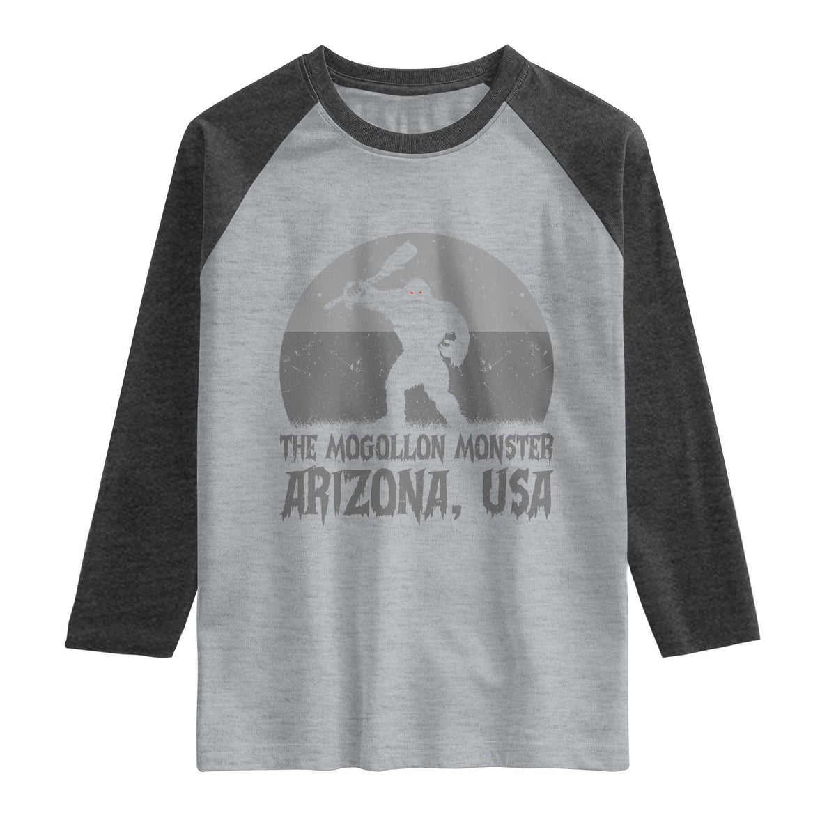 The Mogollon Monster Arizona Bigfoot Raglan Shirt Vintage Cryptid Folklore