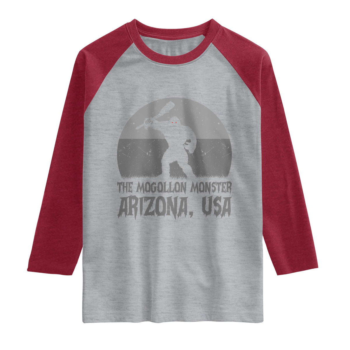 The Mogollon Monster Arizona Bigfoot Raglan Shirt Vintage Cryptid Folklore