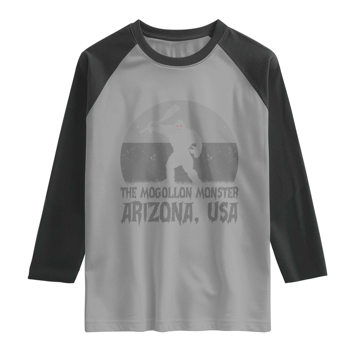 The Mogollon Monster Arizona Bigfoot Raglan Shirt Vintage Cryptid Folklore
