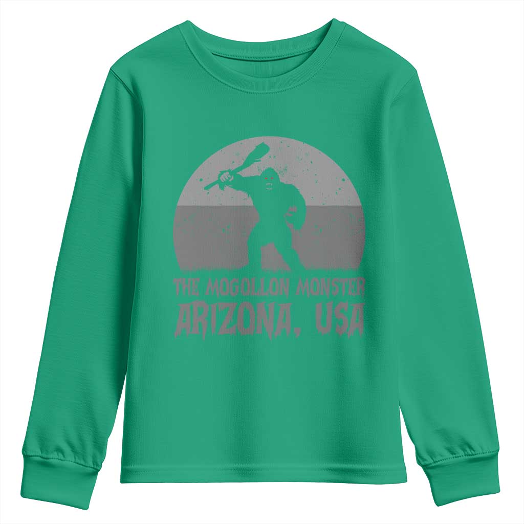 The Mogollon Monster Arizona Bigfoot Youth Sweatshirt Vintage Cryptid Folklore