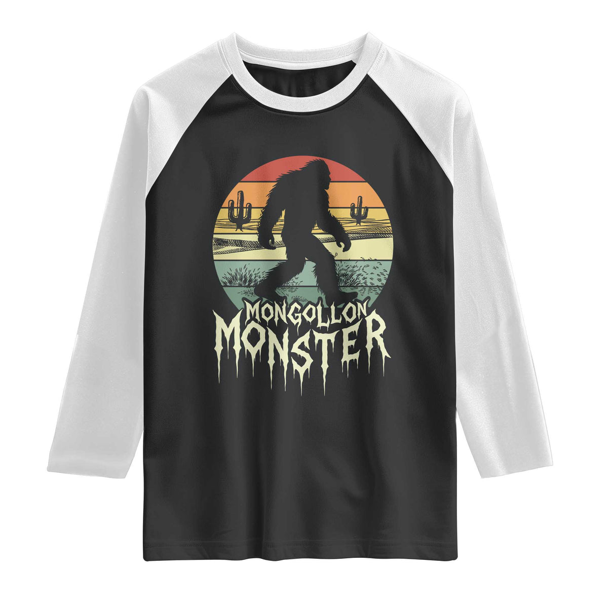 Mysterious Mogollon Monster Raglan Shirt Arizona Wilderness Enigma