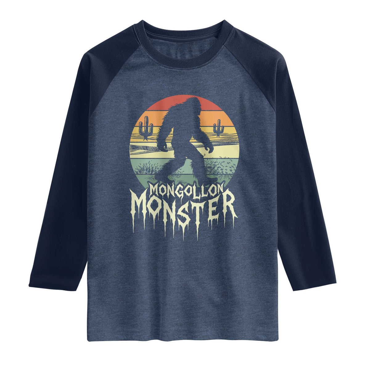 Mysterious Mogollon Monster Raglan Shirt Arizona Wilderness Enigma