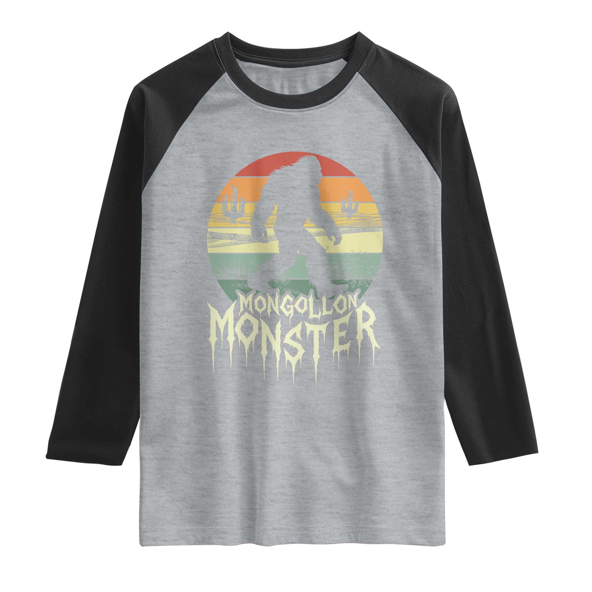 Mysterious Mogollon Monster Raglan Shirt Arizona Wilderness Enigma