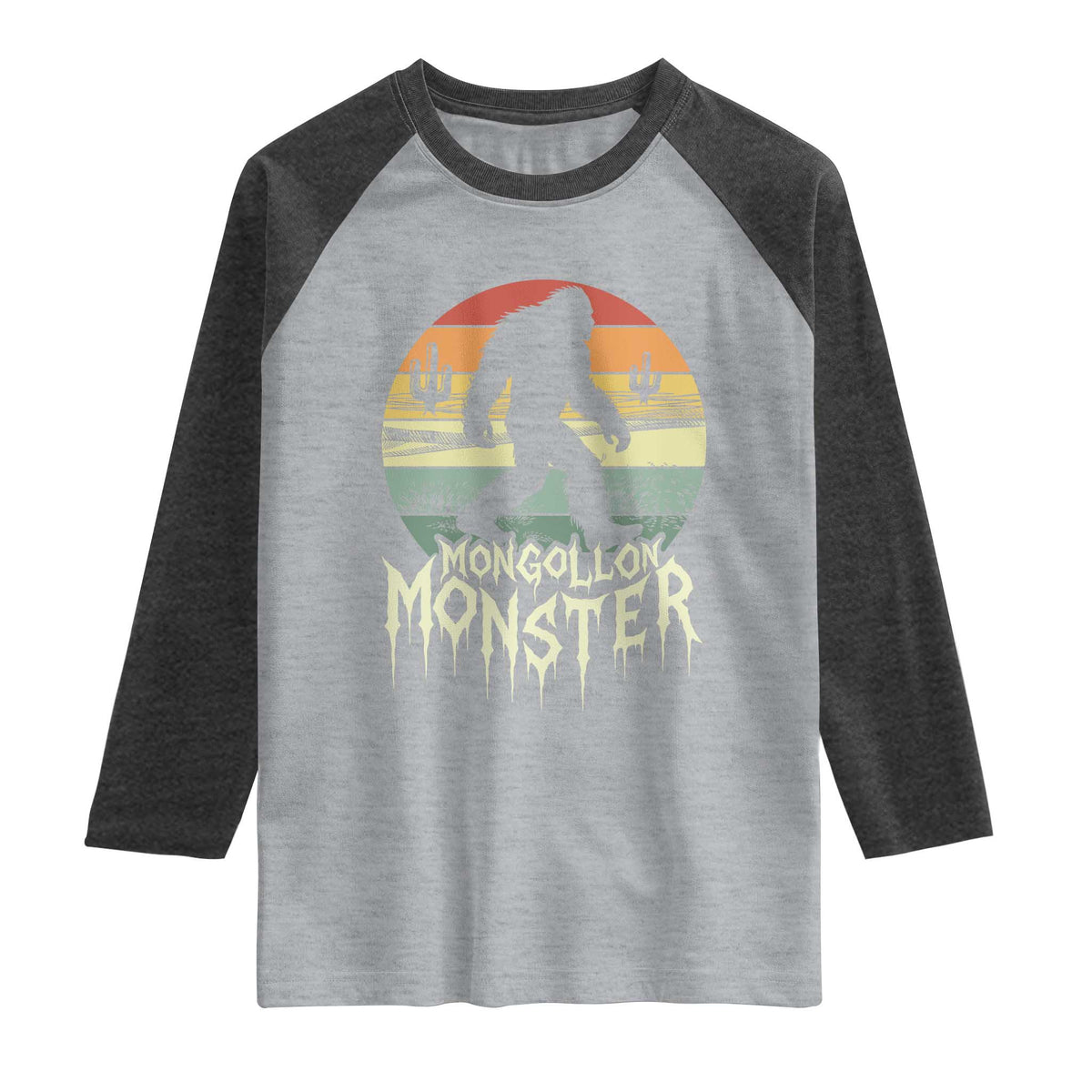Mysterious Mogollon Monster Raglan Shirt Arizona Wilderness Enigma
