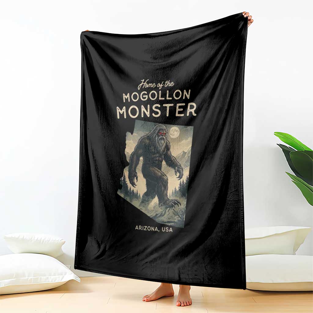 Arizona Cryptid Lover Throw Blanket Home Of The Mogollon Monster