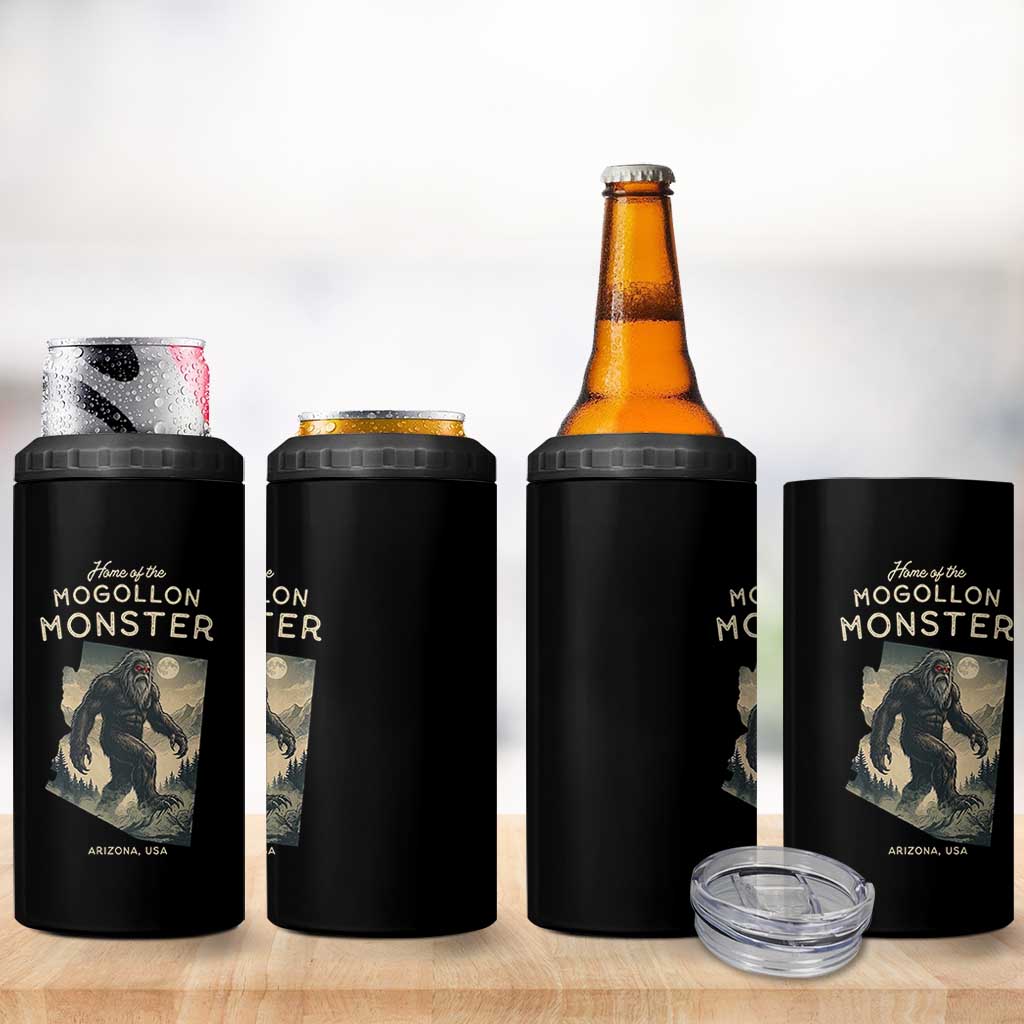 Arizona Cryptid Lover 4 in 1 Can Cooler Tumbler Home Of The Mogollon Monster