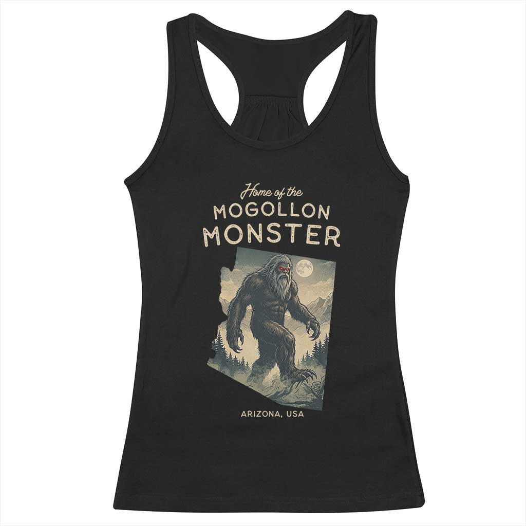 Arizona Cryptid Lover Racerback Tank Top Home Of The Mogollon Monster
