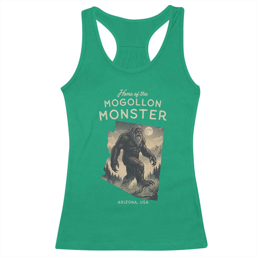 Arizona Cryptid Lover Racerback Tank Top Home Of The Mogollon Monster
