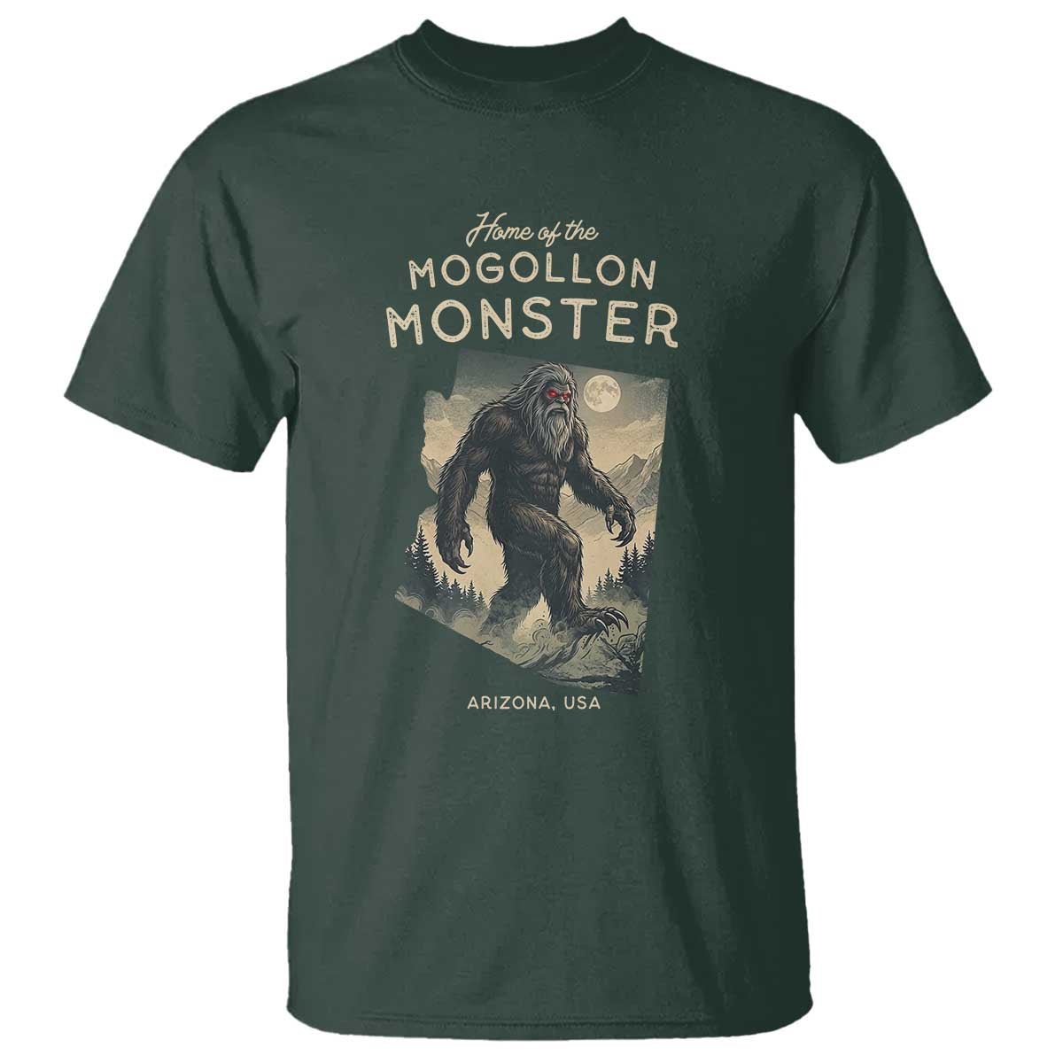 Arizona Cryptid Lover T Shirt Home Of The Mogollon Monster