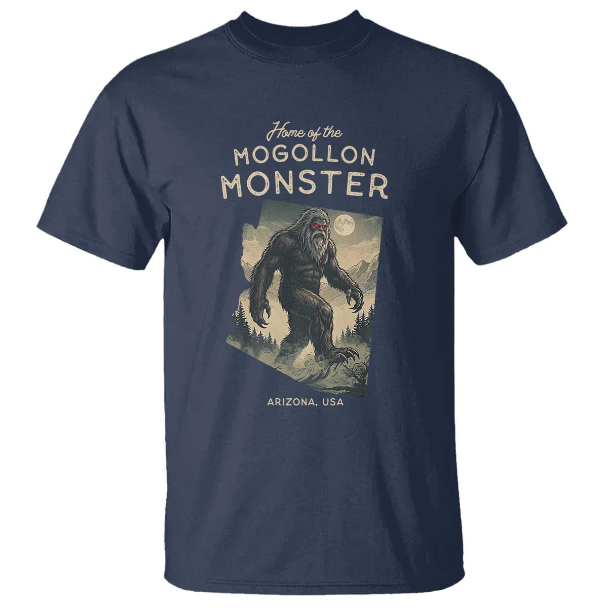 Arizona Cryptid Lover T Shirt Home Of The Mogollon Monster